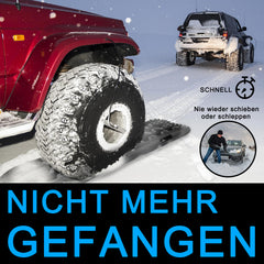 SWANEW 2 Stücke Sandbleche Offroad Traktionsmatte Kunstoff Anfahrhilfe Recovery Board Tracks mit Aufbewahrungstasche，10T Last für Geländewagen Wohnmobil PKW LKW
