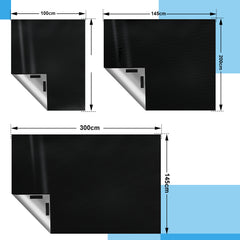 SWANEW Fenster Verdunkelung, Fenster Abdunkeln, Dachfenster Verdunkelung, ohne Bohren, 100-300cm