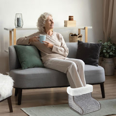 SWANEW Fußwärmer, Waschbarem, mit 10 Temperaturstufen, 45/90/120 Minuten Timer, Elektrische Fußheizung geeignet bis Schuhgröße 46