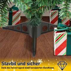 SWANEW Künstlicher Weihnachtsbaum, PVC Schwer Entflammbar, mit ständer, Weihnachtsdeko