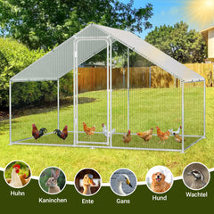 Hühnerstall Freilaufgehege 3x2x2m Stahlrahmen