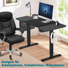 SWANEW Schreibtisch, Elektrischer Höhenverstellbarer Tischgestell 3 Memory-Steuerung, Mit Tischplatte, Standing Desk
