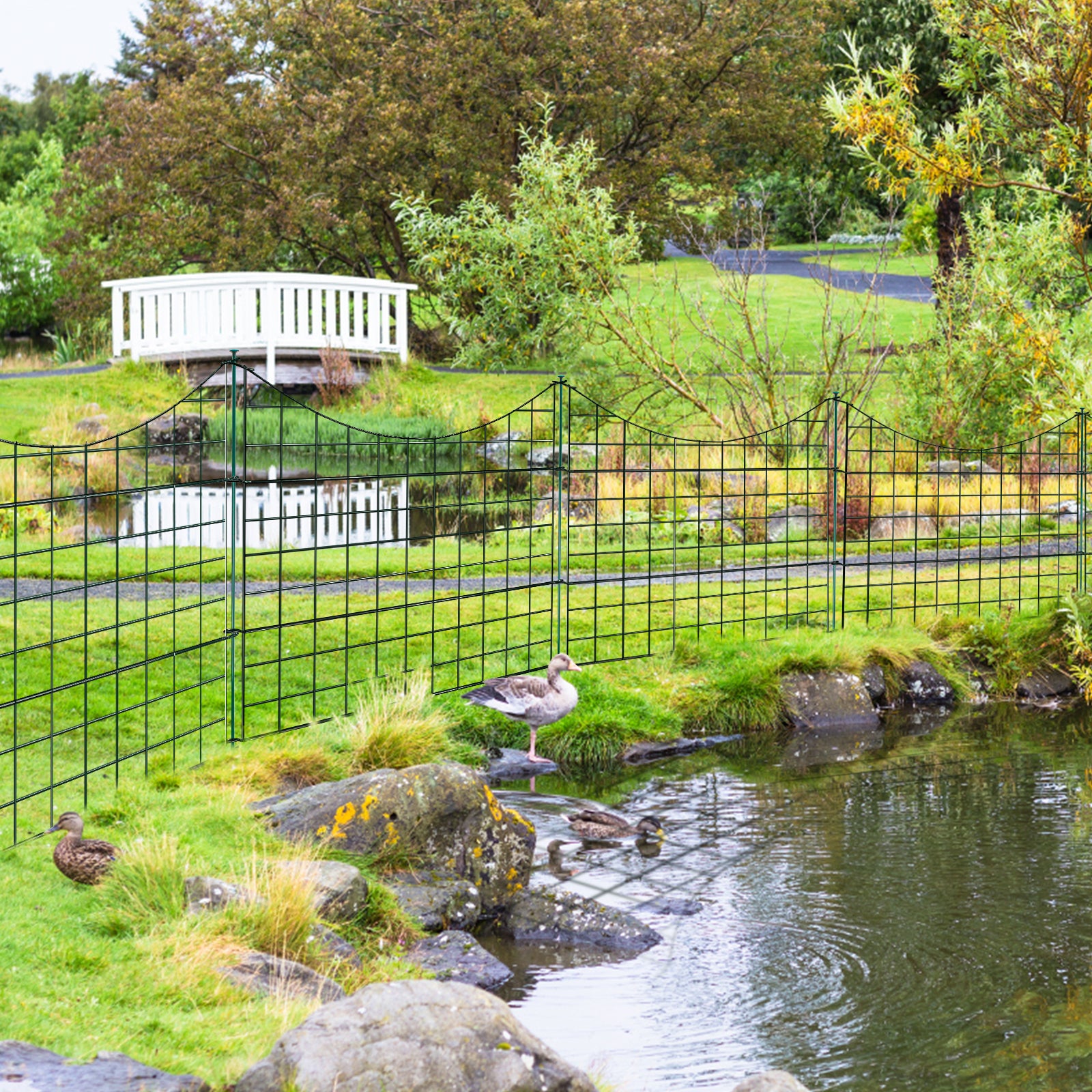 Teichzaun Gartenzaun Steckzaun