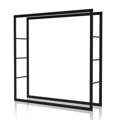 SWANEW Kaminholzregal, Brennholzregal, Holzstapelhilfe, Feuerholzregal aus Metall