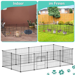 SWANEW Freigehege für Kaninchen, Welpenauslauf, Tierlaufstall