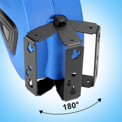 SWANEW Automatik Kabelaufroller 20M+1.5M Kabelaufroller, mit 3-Fach Anschluss, Kabeltrommel mit Stopfunktion,Verlängerungskabe, mit 180° drehbar Wandhalterung, für Wandmontage