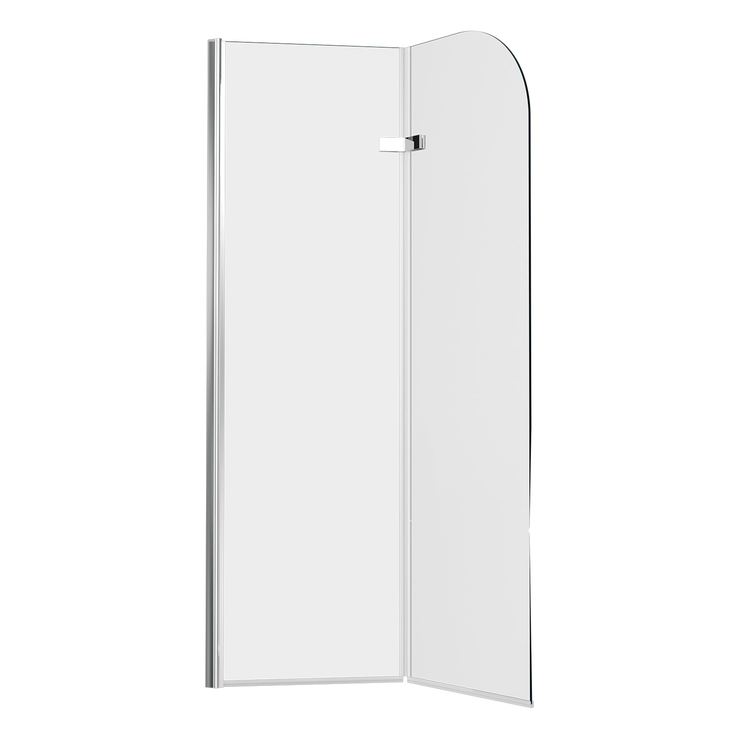 SWANEW Duschwand für Badewanne, 2/3-Teilig faltbar & drehbar Badewannenaufsatz, Duschtrennwand, 6mm ESG Sicherheitsglas Spritzwasserschutz