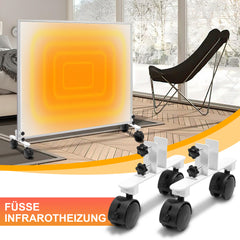 SWANEW Standfüße für Infrarotheizungen 2X,Stabiler Metall Standfuss Infrarotheizung für Heizplatten,Passend für Verschiedene Marken und Modelle mit Rahmen Elektroheizung