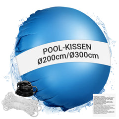 SWANEW Poolkissen Winter, Ø2/3m Rund, Pool Luftkissen, mit 2x4m Seil