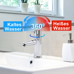 SWANEW Wasserhahn Hochdruck Einhebel Badarmaturen klassisch Messing Waschbecken klassisch Einhebelmischer