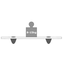 SWANEW Glasablage, Glasregal, Wandregal, 20-60cm Badregal, Mattglas/Klarglas