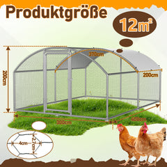 Hühnerstall Freilaufgehege, 3x 4x2m, Dome Roof