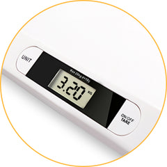 SWANEW Babywaage Flach Digitalwaage Stillwaage Tierwaage, fuer Neugeborene bis 20kg mit LCD-Display, Weiss (56cm x 35cm x 4.5cm)¡­