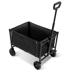 SWANEW Bollerwagen, Ware Gerätewagen, Handwagen, Transportwagen, mit klappbarer Seitenwand, 60 L