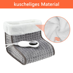 SWANEW Fußwärmer, Waschbarem, mit 10 Temperaturstufen, 45/90/120 Minuten Timer, Elektrische Fußheizung geeignet bis Schuhgröße 46