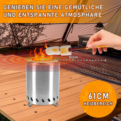 SWANEW Rauchfreie Feuerschale, Mini Tischkamin, Feuertonne