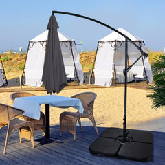 SWANEW Sonnenschirmständer Schirmständer Ständer Schirmhalter 4er-Set Quad für für Ampelschirm befüllbar