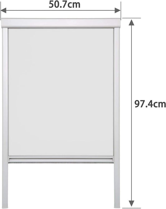 SWANEW Verdunkelungsrollo Blickdicht Grau Dachfensterrollo 100% Verdunkelung Silberner Aluminiumrahmen für Dachfenster Thermo-Rollo 206 (49.6*96.3cm)