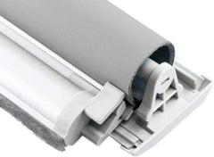 SWANEW Verdunkelungsrollo Blickdicht Grau Dachfensterrollo 100% Verdunkelung Silberner Aluminiumrahmen für Dachfenster Thermo-Rollo 206 (49.6*96.3cm)