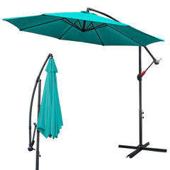 SWANEW Sonnenschirm Alu Ampelschirm mit Kurbelvorrichtung Sonnenschirm UV-Schutz & Wasserabweisende Gartenschirm